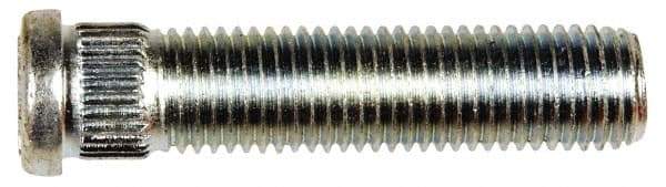 Dorman - M12-1.5 Serrated Bolt Wheel Stud - 12.8mm Knurl, 54mm OAL, 8mm Shoulder Length - Benchmark Tooling