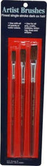 Wooster Brush - Ox Hair Artist's Paint Brush Set - 1/4, 3/8, 1/2" Wide, Plastic Handle - Benchmark Tooling