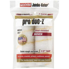 Wooster Brush - 1/2" Nap, 4-1/2" Wide Paint General Purpose Roller Cover - Smooth Texture, Fabric - Benchmark Tooling