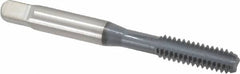OSG - 1/4-20 UNC 4 Flute elektraLUBE Finish High Speed Steel Straight Flute Standard Hand Tap - Bottoming, Right Hand Thread, 2-1/2" OAL, 1" Thread Length, H2 Limit - Exact Industrial Supply