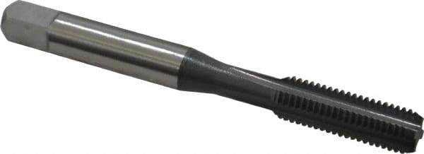 OSG - 1/4-28 UNF 3B 4 Flute elektraLUBE Finish High Speed Steel Straight Flute Standard Hand Tap - Bottoming, Right Hand Thread, 2-1/2" OAL, 1" Thread Length, H3 Limit - Exact Industrial Supply