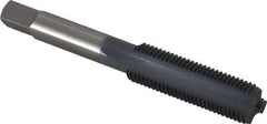 OSG - 7/16-20 UNF 3 Flute elektraLUBE Finish High Speed Steel Straight Flute Standard Hand Tap - Bottoming, Right Hand Thread, 3-5/32" OAL, 1-7/16" Thread Length, H3 Limit - Exact Industrial Supply