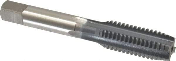 OSG - 9/16-12 UNC 4 Flute elektraLUBE Finish High Speed Steel Straight Flute Standard Hand Tap - Plug, Right Hand Thread, 3-19/32" OAL, 1-21/32" Thread Length, H3 Limit - Exact Industrial Supply