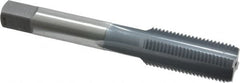 OSG - 9/16-18 UNF 4 Flute elektraLUBE Finish High Speed Steel Straight Flute Standard Hand Tap - Bottoming, Right Hand Thread, 3-19/32" OAL, 1-21/32" Thread Length, H3 Limit - Exact Industrial Supply