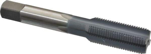 OSG - 5/8-18 UNF 3B 4 Flute elektraLUBE Finish High Speed Steel Straight Flute Standard Hand Tap - Bottoming, Right Hand Thread, 3-13/16" OAL, 1-13/16" Thread Length, H3 Limit - Exact Industrial Supply