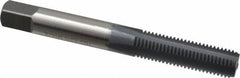 OSG - 5/16-24 UNF 2B 4 Flute elektraLUBE Finish High Speed Steel Straight Flute Standard Hand Tap - Bottoming, Right Hand Thread, 2-23/32" OAL, 1-1/8" Thread Length, H4 Limit - Exact Industrial Supply