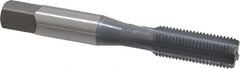 OSG - 3/8-24 UNF 2B 4 Flute elektraLUBE Finish High Speed Steel Straight Flute Standard Hand Tap - Bottoming, Right Hand Thread, 2-15/16" OAL, 1-1/4" Thread Length, H4 Limit - Exact Industrial Supply