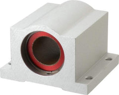 Pacific Bearing - 1" ID, 3-1/4" OAW x 2.813" OAL x 2.813" OAH Pillow Block - 3,525 Lb Static Cap, 2-7/8" Btw Mnt Hole Ctrs, 1.187" Base-to-Ctr Ht, Aluminum - Benchmark Tooling