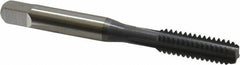 OSG - 1/4-20 UNC 2B 4 Flute elektraLUBE Finish High Speed Steel Straight Flute Standard Hand Tap - Bottoming, Right Hand Thread, 2-1/2" OAL, 1" Thread Length, H5 Limit - Exact Industrial Supply