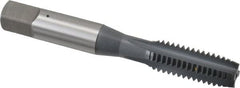 OSG - 3/8-16 UNC 2B 4 Flute elektraLUBE Finish High Speed Steel Straight Flute Standard Hand Tap - Plug, Right Hand Thread, 2-15/16" OAL, 1-1/4" Thread Length, H5 Limit - Exact Industrial Supply