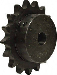 U.S. Tsubaki - 18 Teeth, 5/8" Chain Pitch, Chain Size 50, Finished Bore Sprocket - 1-3/8" Bore Diam, 3.599" Pitch Diam, 3.92" Outside Diam - Benchmark Tooling