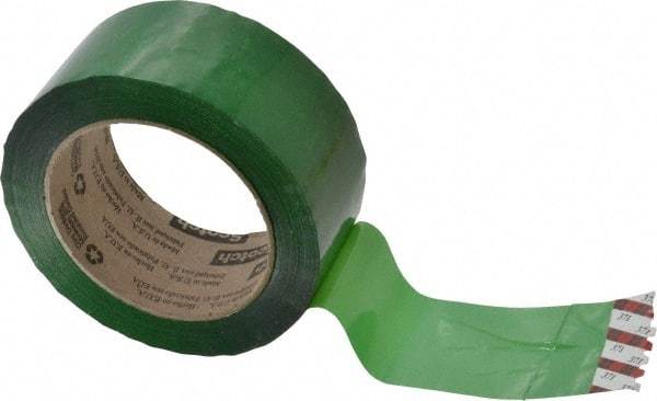 3M - 2" x 110 Yd Green Rubber Adhesive Sealing Tape - Polypropylene Film Backing, 1.9 mil Thick, 44 Lb Tensile Strength, Series 371 - Benchmark Tooling