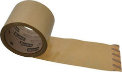 3M - 3" x 55 Yd Natural (Color) Rubber Adhesive Sealing Tape - Polypropylene Film Backing, 1.9 mil Thick, 44 Lb Tensile Strength, Series 371 - Benchmark Tooling