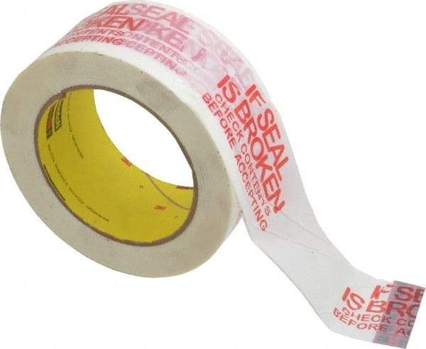 3M - 2" x 110 Yd Red & White Rubber Adhesive Sealing Tape - Polypropylene Film Backing, 1.9 mil Thick, 44 Lb Tensile Strength, Series 3771 - Benchmark Tooling