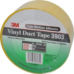 3M - 2" x 50 Yds Yellow Duct Tape - 6.5 mil, Rubber Adhesive, Vinyl Backing, 12.6 Lb/ln Tensile Strength, 200°F Max, Series 3903 - Benchmark Tooling