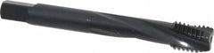 OSG - M12x1.75 Metric Coarse 3 Flute 6H Modified Bottoming Spiral Flute Tap - Powdered Metal, Oxide Finish, 3-3/8" OAL, Right Hand Flute, Right Hand Thread, D6, Series EXOTAP - Benchmark Tooling