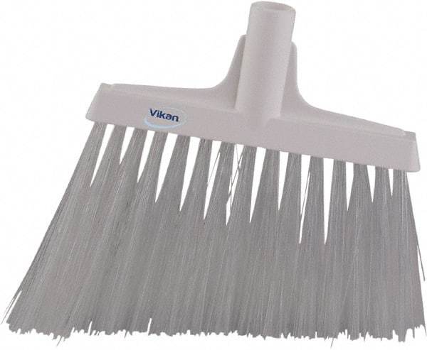 Vikan - 9-1/2" Wide, White Synthetic Bristles, Angled Broom - Benchmark Tooling