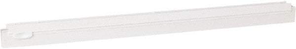 Vikan - 24" Rubber Blade Squeegee Refill - Double Edge, White, Plastic Holder - Benchmark Tooling