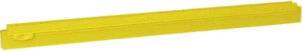 Vikan - 24" Rubber Blade Squeegee Refill - Double Edge, Yellow, Plastic Holder - Benchmark Tooling