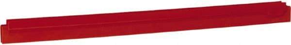 Vikan - 24" Rubber Blade Squeegee Refill - Double Edge, Red, Plastic Holder - Benchmark Tooling