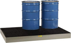 Little Giant - 99 Gal Sump, 9,000 Lb Capacity, 6 Drum, Steel Spill Deck or Pallet - 76" Long x 51" Wide x 6-1/2" High - Benchmark Tooling