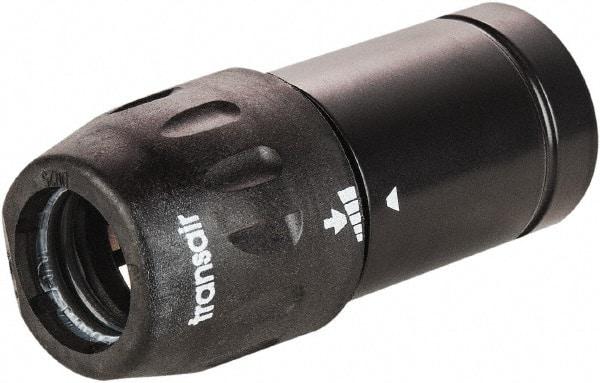 Transair - 2-1/2" ID, 63mm OD, 63 mm to 40 mm Plug-In Reducer - Plastic, 232 Max psi, 3-7/8" Long - Benchmark Tooling