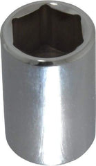 Proto - 1/2" Drive, Standard Hand Socket - 6 Points, 1-1/2" OAL, Chrome Finish - Benchmark Tooling