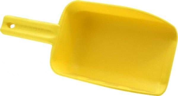 Remco - 32 oz Yellow Polypropylene Flat Bottom Scoop - 4.3" Wide x 3" Deep Bowl, 4-1/2" Handle Length, 11-1/2" OAL - Benchmark Tooling