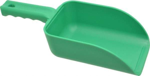 Remco - 32 oz Green Polypropylene Flat Bottom Scoop - 4.3" Wide x 3" Deep Bowl, 4-1/2" Handle Length, 11-1/2" OAL - Benchmark Tooling