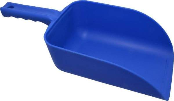 Remco - 82 oz Blue Polypropylene Flat Bottom Scoop - 5.9" Wide x 3.3" Deep Bowl, 4-1/2" Handle Length, 15.1" OAL - Benchmark Tooling