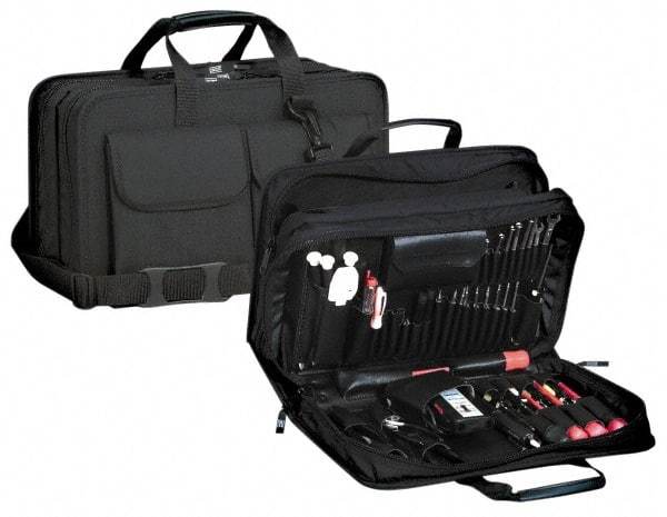 Platt - 17" Wide x 6" High, Tool & Laptop/Tablet Attache - Black, Nylon - Benchmark Tooling