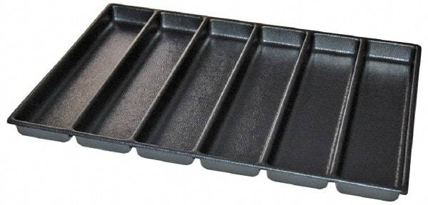 Kennedy - Tool Box Durable ABS Plastic Organizer - 23" Wide x 16-1/2" Deep x 2" High, Black, For 27" Wide Roller Cabinets - Benchmark Tooling