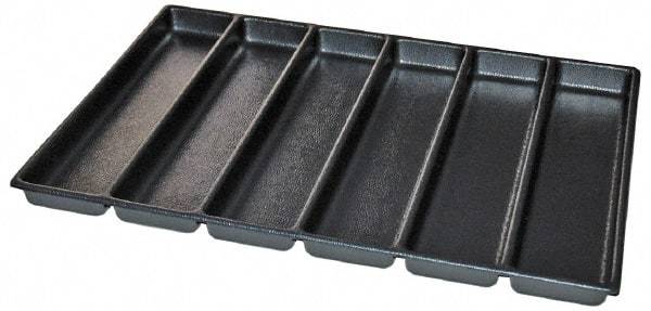 Kennedy - Tool Box Durable ABS Plastic Organizer - 25" Wide x 18-1/2" Deep x 2" High, Black, For 29" Wide Roller Cabinets - Benchmark Tooling