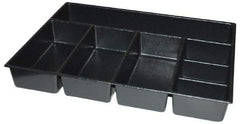 Kennedy - Tool Box Durable ABS Plastic Organizer - 25" Wide x 18-1/2" Deep x 4" High, Black, For 29" Wide Roller Cabinets - Benchmark Tooling