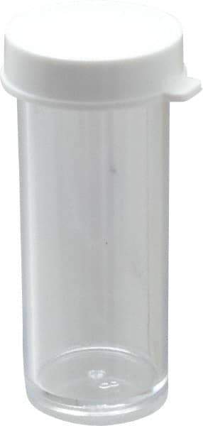 Dynalon Labware - 3 Drams Vial - Polystyrene, Clear, 1-7/8" High x 3/4" Diam, 3/4" Cap - Benchmark Tooling