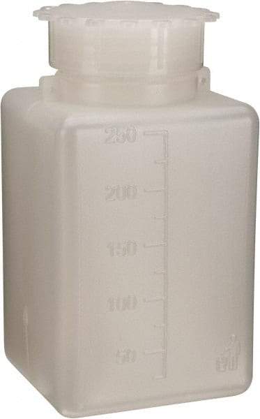 Dynalon Labware - 250 mL Wide-Mouth Bottle - Polyethylene, Translucent, 4.52" High x 2.17" Diam, 3/4" Cap - Benchmark Tooling