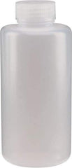 Dynalon Labware - 1,000 mL Wide-Mouth Bottle - Polyethylene, Translucent, 8.23" High x 3.54" Diam, 3/4" Cap - Benchmark Tooling