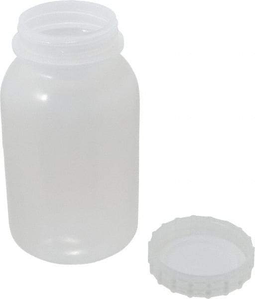 Bel-Art - 32 oz Wide-Mouth Bottle - Polypropylene, Translucent, 7" High x 3.9" Diam, 3/4" Cap - Benchmark Tooling