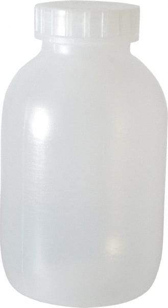 Bel-Art - 64 oz Wide-Mouth Bottle - Polypropylene, Translucent, 8.4" High x 4.9" Diam, 3/4" Cap - Benchmark Tooling