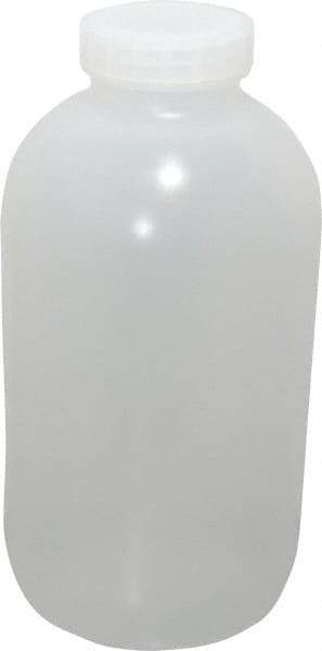 Bel-Art - 1 Gal Wide-Mouth Bottle - Polypropylene, Translucent, 11.3" High x 5.9" Diam, 3/4" Cap - Benchmark Tooling