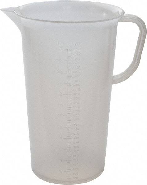 Bel-Art - 3,000 ml Polypropylene Graduated Pitcher - 100 ml Graduation, x 10-1/2" High - Benchmark Tooling