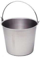 VOLLRATH - 4 Gal Tapered Cylinder Stainless Steel Pail - 10-1/8" High x 12" Diam - Benchmark Tooling