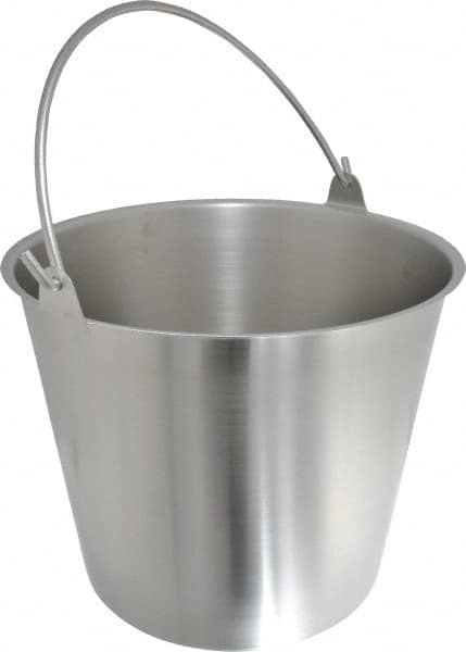 VOLLRATH - 3-1/4 Gal Tapered Cylinder Stainless Steel Pail - 9-1/4" High x 30-1/2" Diam - Benchmark Tooling