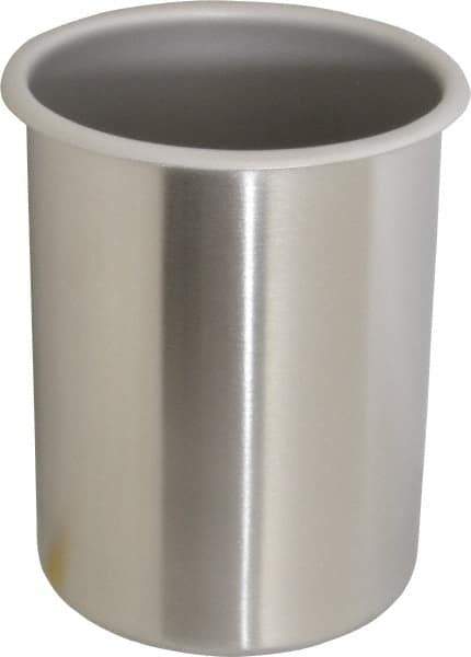 VOLLRATH - Round, Chrome Stainless Steel Food Storage Container - 6.8" High x 4.9" Wide - Benchmark Tooling