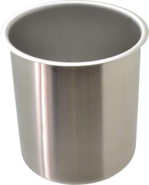 VOLLRATH - Round, Chrome Stainless Steel Food Storage Container - 7.3" High x 6.1" Wide - Benchmark Tooling