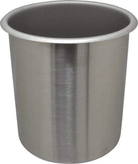 VOLLRATH - Round, Chrome Stainless Steel Food Storage Container - 7.6" High x 6-1/2" Wide - Benchmark Tooling