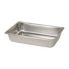 VOLLRATH - Rectangular, Chrome Stainless Steel Food Pan - 2-1/2" High x 6.4" Wide x 10.4" Long - Benchmark Tooling