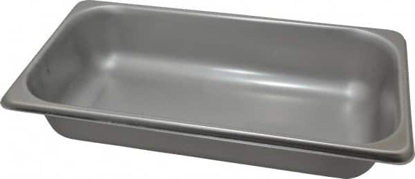 VOLLRATH - Rectangular, Chrome Stainless Steel Food Pan - 2-1/2" High x 6.9" Wide x 12.8" Long - Benchmark Tooling