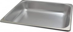 VOLLRATH - Rectangular, Chrome Stainless Steel Food Pan - 2-1/2" High x 10.4" Wide x 12.8" Long - Benchmark Tooling