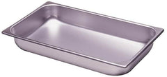 VOLLRATH - Rectangular, Chrome Stainless Steel Food Pan - 4" High x 4.3" Wide x 6.9" Long - Benchmark Tooling